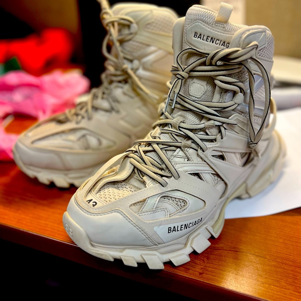Balenciaga Men's Track Hike High Top Sneakers Size 43